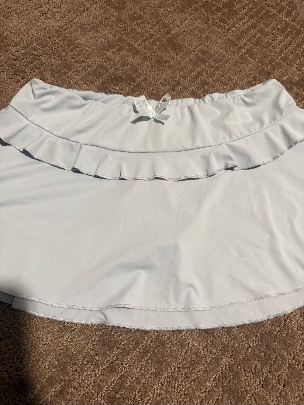 Edikted Light Blue/Gray Ruffle Mini Skort – Size M - Picture 3 of 9